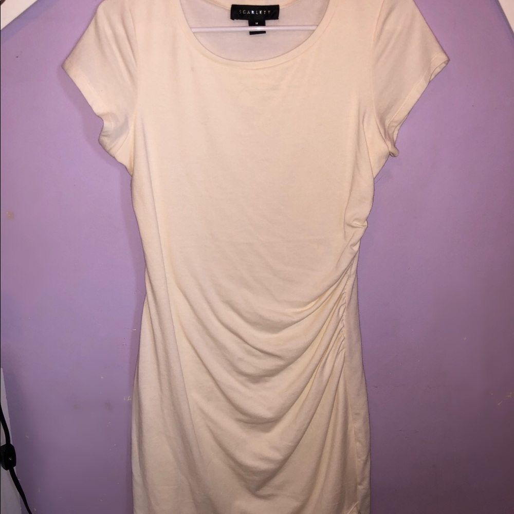 Tight white dress